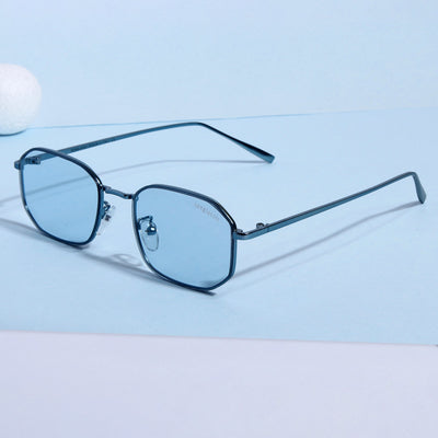 Drip. Aqua Blue Rectangle Sunglasses