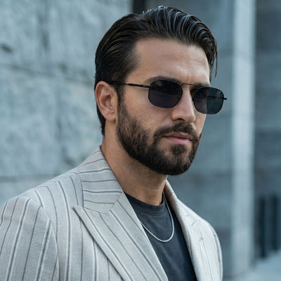 Imperio Full Black Rectangle Sunglasses for Men & Women | UV400