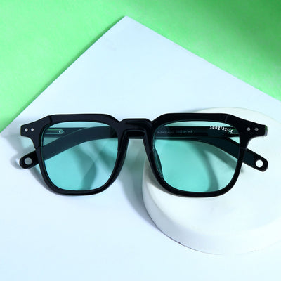 Kingsman Black Green Square Sunglasses