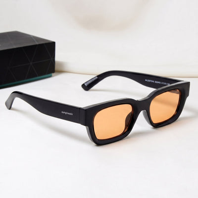 Milestone Black Orange Square Sunglasses