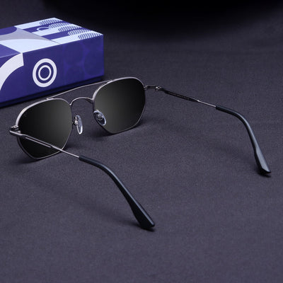 Phantom Gun Black Hexagon Sunglasses