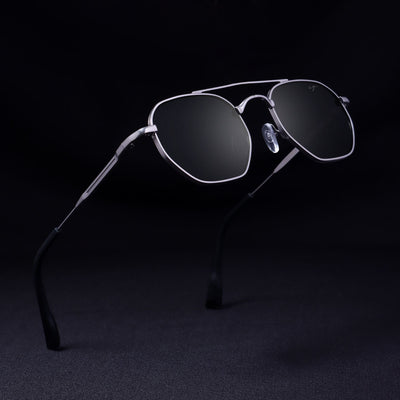 Phantom Gun Black Hexagon Sunglasses