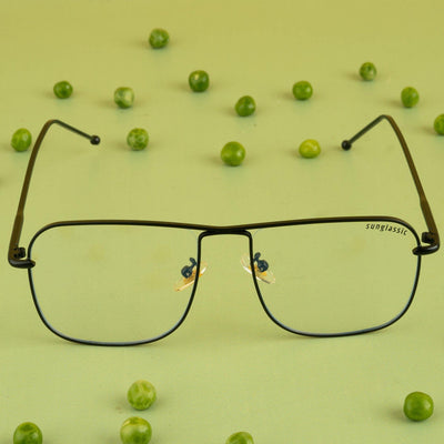 The Godfather Black Clear Square Sunglasses
