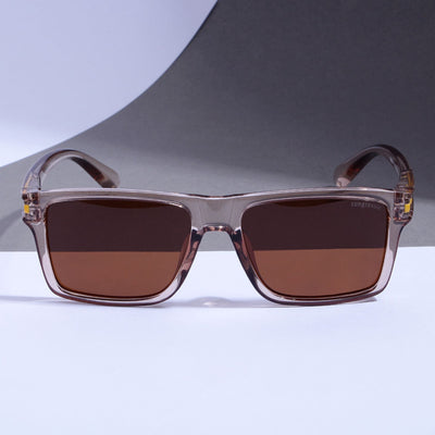 Twister Brown Polarized Rectangle TR90 Sunglasses