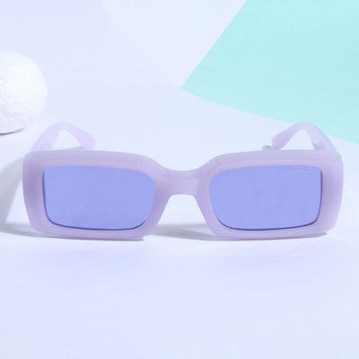 Victoria. Purple Polarized Rectangle Sunglasses
