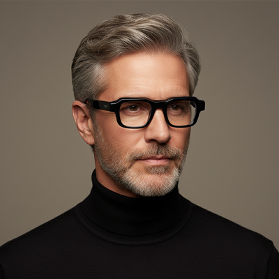 Walter Black Clear Square Sunglasses