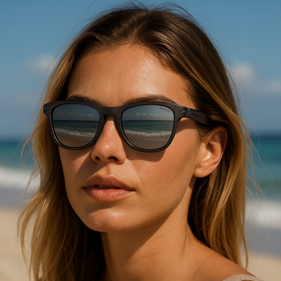 Breeze Grey Silver Mercury Polarized Round TR90 Sunglasses