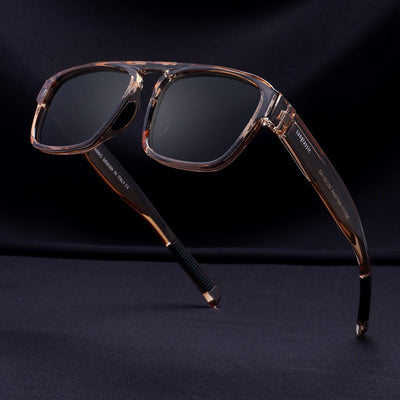 Raftaar Brown Black Square Sunglasses | UV400 Polarized