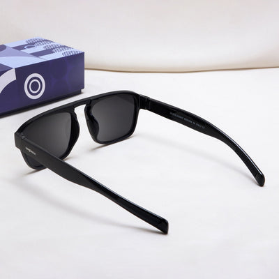 Raftaar Full Black Square Sunglasses – Polarized Lenses