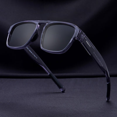 Raftaar Grey Black Square Sunglasses | UV400 Polarized