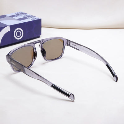 Raftaar Grey Blue Mercury Square Sunglasses | UV400 Polarized