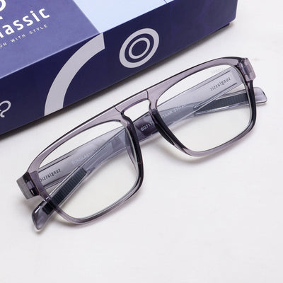 Raftaar Grey Clear Square Sunglasses | UV400