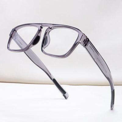 Raftaar Grey Clear Square Sunglasses | UV400