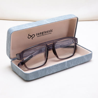 Raftaar Grey Clear Square Sunglasses | UV400