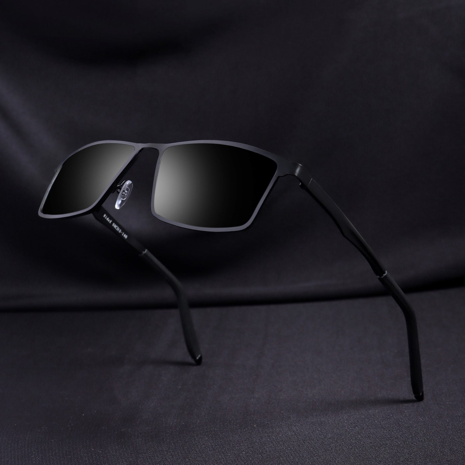 RideX Edition – Black Rectangle Sunglasses | UV400 Polarized | Unisex