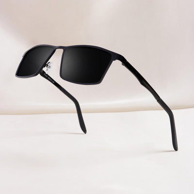 RideX Edition – Black Rectangle Sunglasses | UV400 Polarized | Unisex