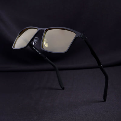 RideX Edition – Black Yellow Rectangle Sunglasses | Polarized UV400