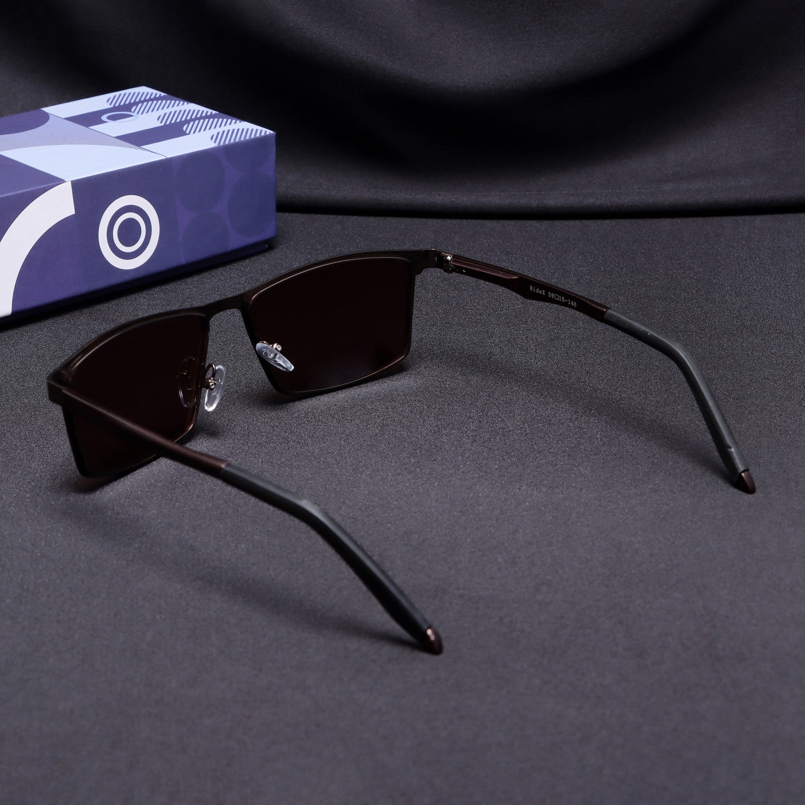 RideX Edition – Brown Rectangle Sunglasses | UV400 Polarized | Unisex