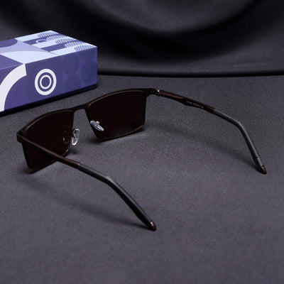 RideX Edition – Brown Rectangle Sunglasses | UV400 Polarized | Unisex