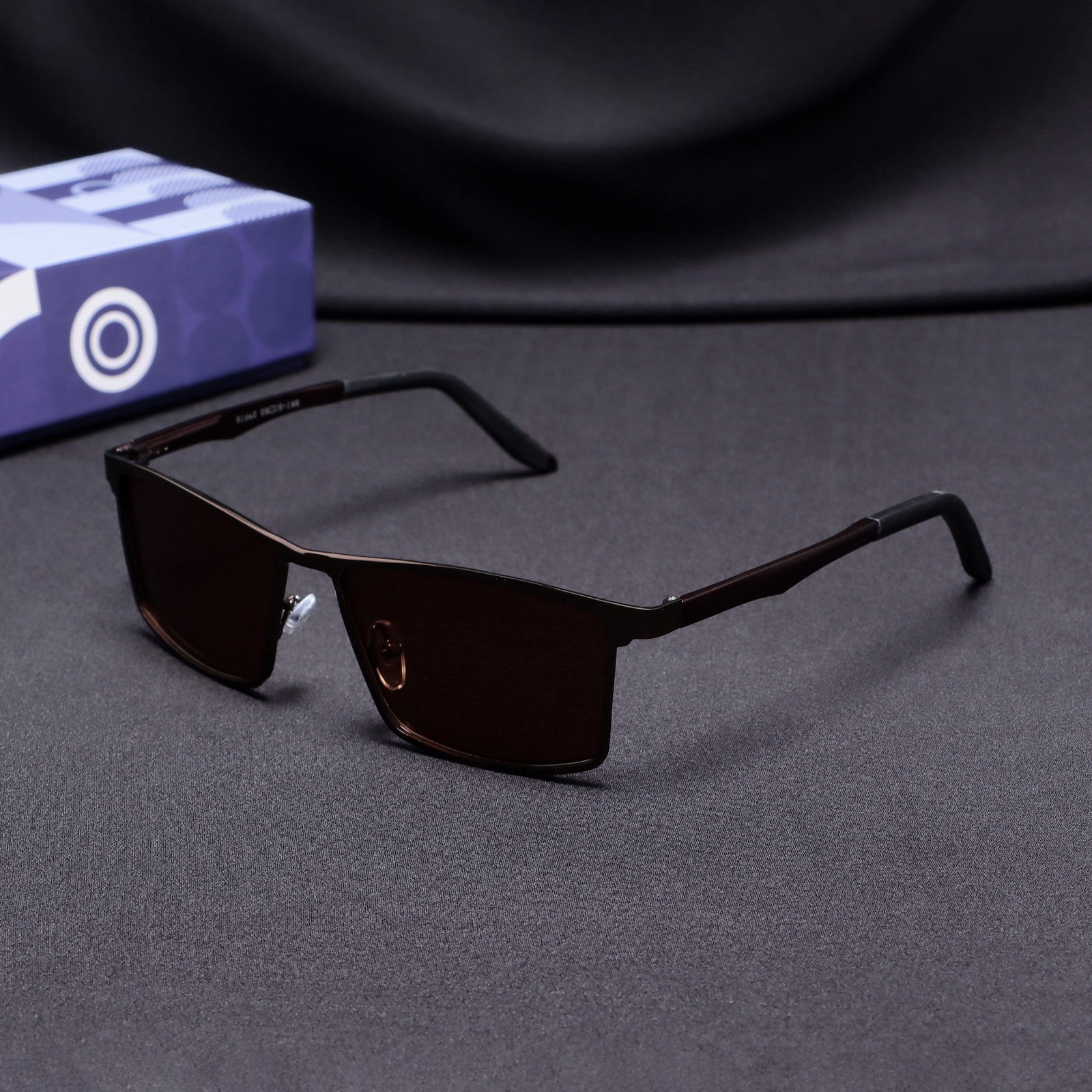 RideX Edition – Brown Rectangle Sunglasses | UV400 Polarized | Unisex