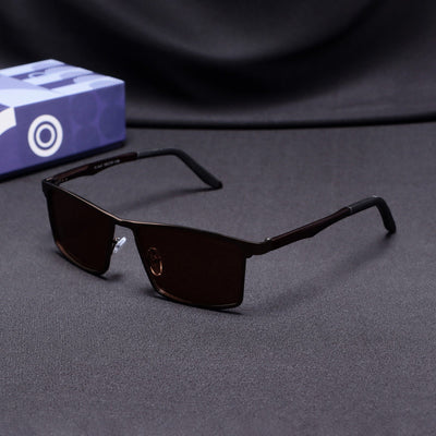 RideX Edition – Brown Rectangle Sunglasses | UV400 Polarized | Unisex