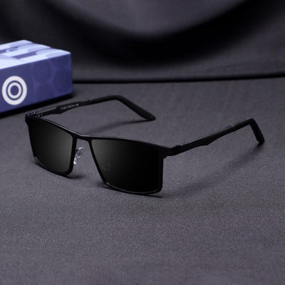 RideX Edition – Gray Black Rectangle Sunglasses | UV400 Polarized | Unisex