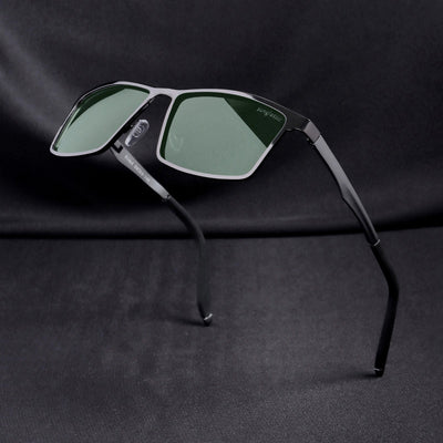 RideX Edition – Gray Green Rectangle Sunglasses | UV400 Polarized | Unisex