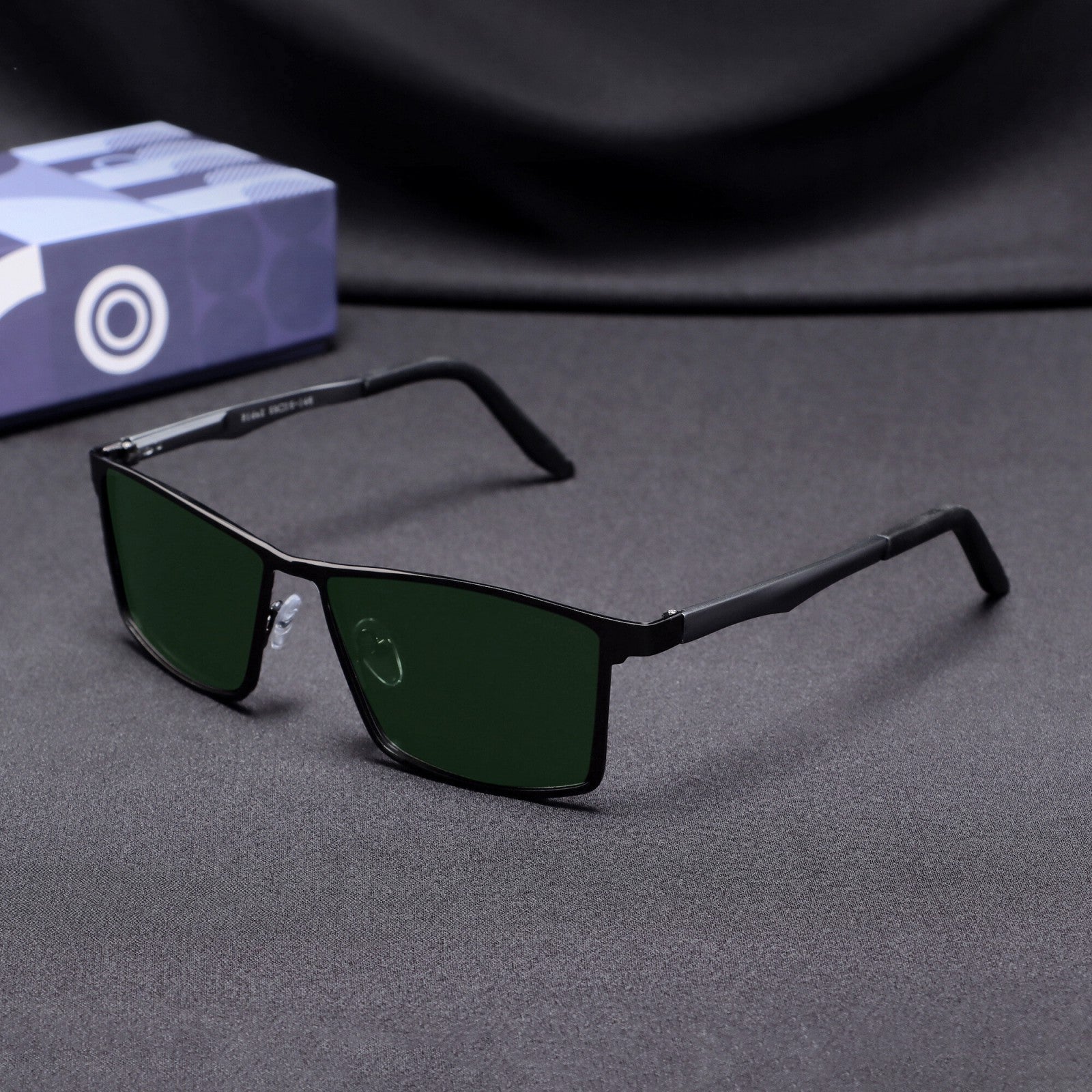 RideX Edition – Gray Green Rectangle Sunglasses | UV400 Polarized | Unisex