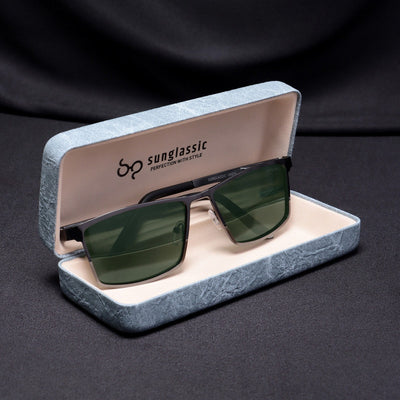 RideX Edition – Gray Green Rectangle Sunglasses | UV400 Polarized | Unisex