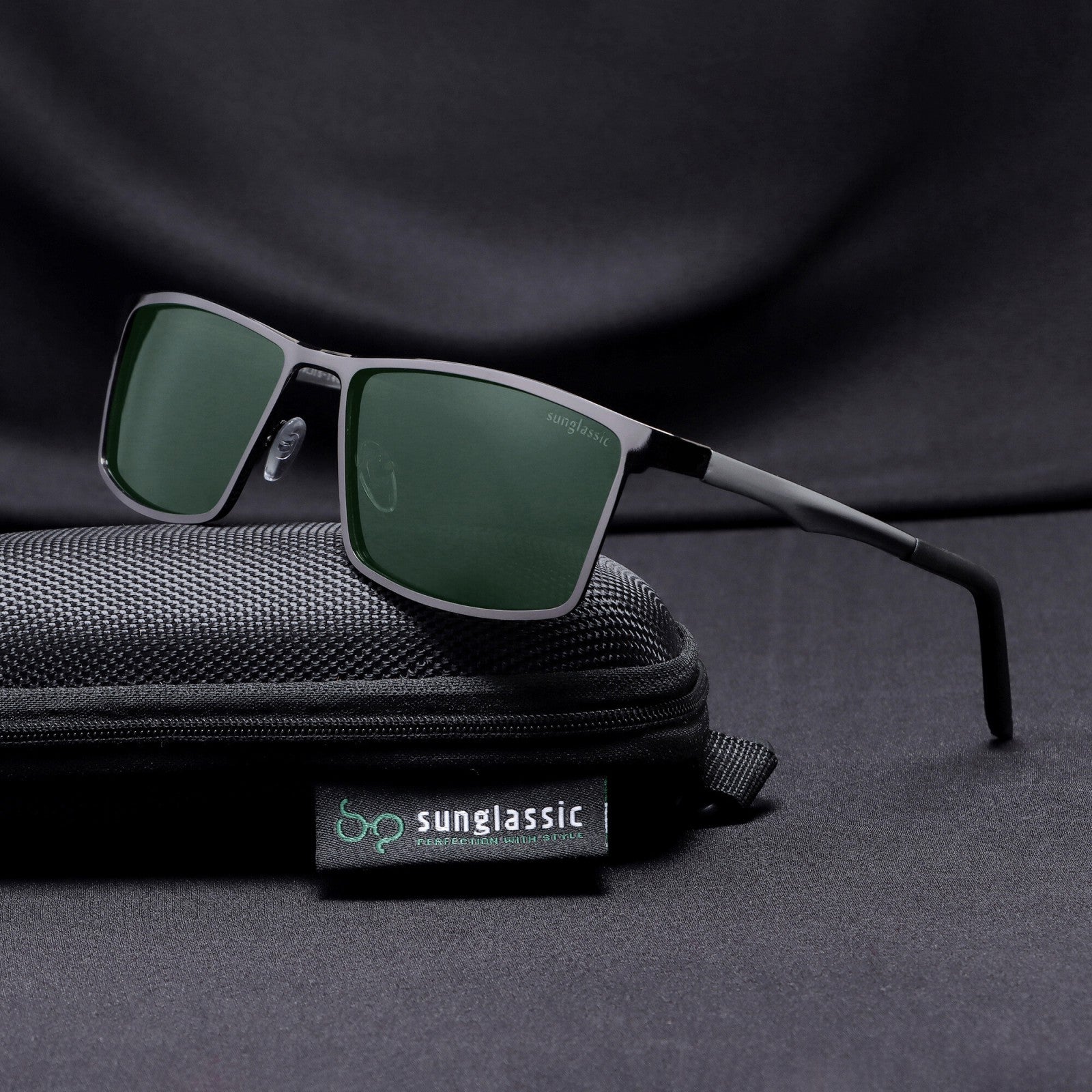 RideX Edition – Gray Green Rectangle Sunglasses | UV400 Polarized | Unisex