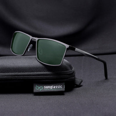 RideX Edition – Gray Green Rectangle Sunglasses | UV400 Polarized | Unisex