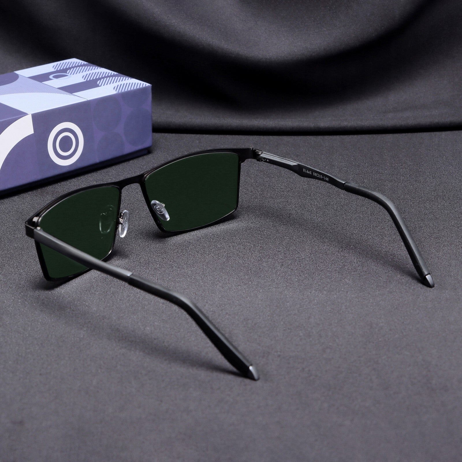RideX Edition – Gray Green Rectangle Sunglasses | UV400 Polarized | Unisex