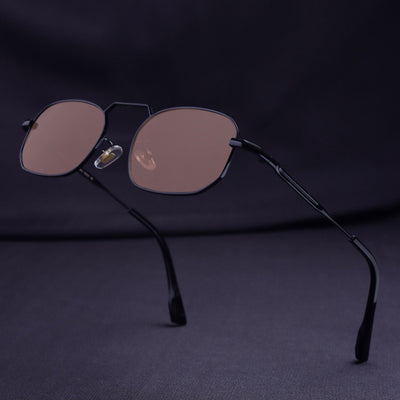 Imperio Black Brown Rectangle Sunglasses for Men & Women | UV400