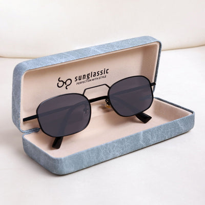 Imperio Full Black Rectangle Sunglasses for Men & Women | UV400