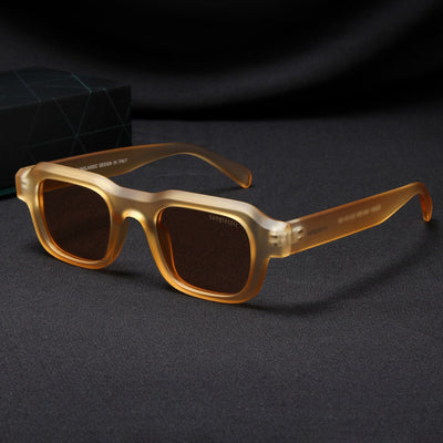 Walter Light Yellow Square Sunglasses