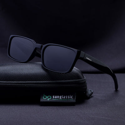 Sydney – Black Rectangle Sunglasses | UV400 Polarized