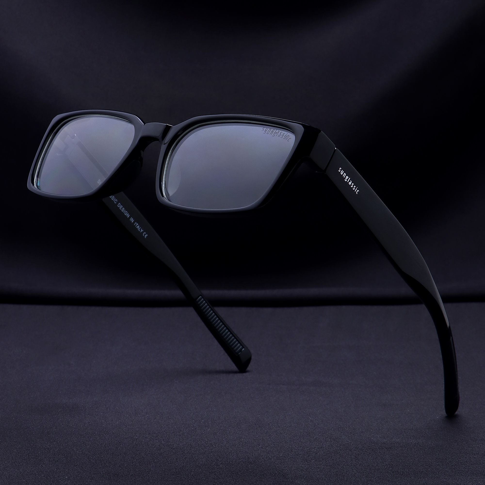 Sydney – Black Clear Rectangle Sunglasses | Anti-Blue Light | UV400
