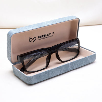 Sydney – Black Clear Rectangle Sunglasses | Anti-Blue Light | UV400