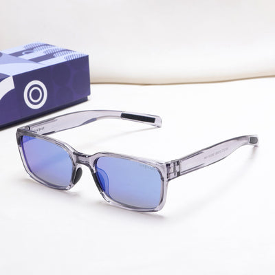 Sydney Edition – Gray Blue Rectangle Sunglasses | UV400 Polarized