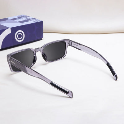 Sydney – Grey Black Rectangle Sunglasses | UV400 Polarized