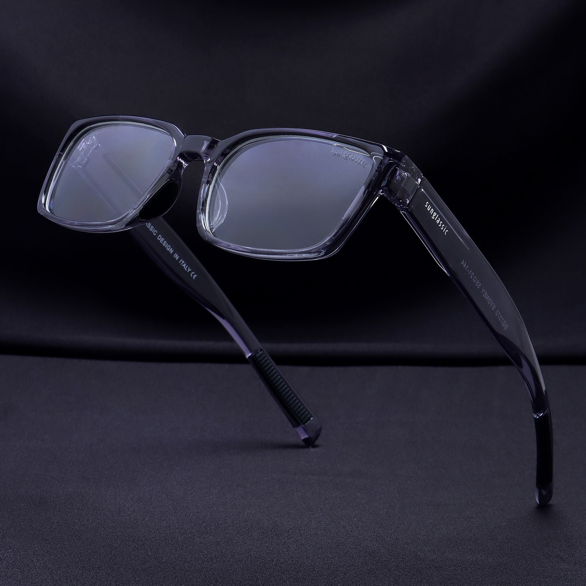 Sydney Edition – Grey Clear Rectangle Sunglasses | Anti-Blue Light | UV400
