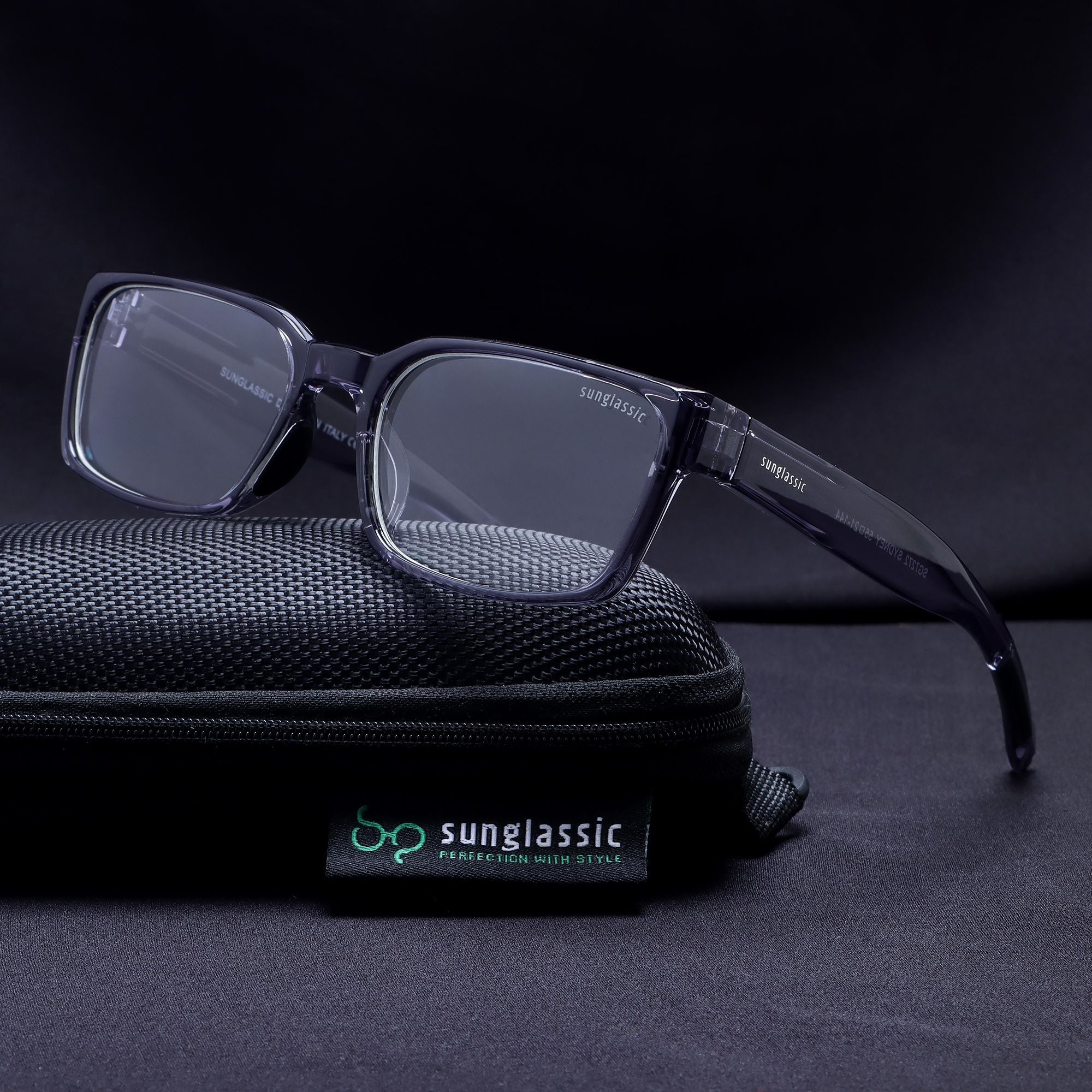 Sydney Edition – Grey Clear Rectangle Sunglasses | Anti-Blue Light | UV400