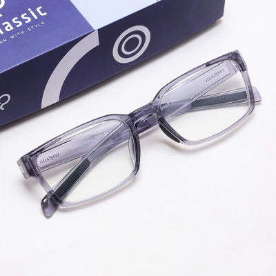 Sydney Edition – Grey Clear Rectangle Sunglasses | Anti-Blue Light | UV400